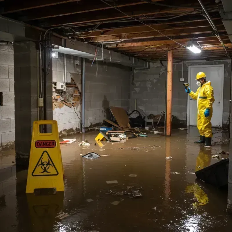 Flooded Basement Electrical Hazard in Burnet County, TX Property