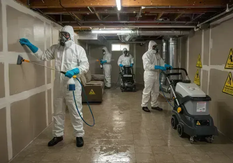 Basement Moisture Removal and Structural Drying process in Burnet County, TX